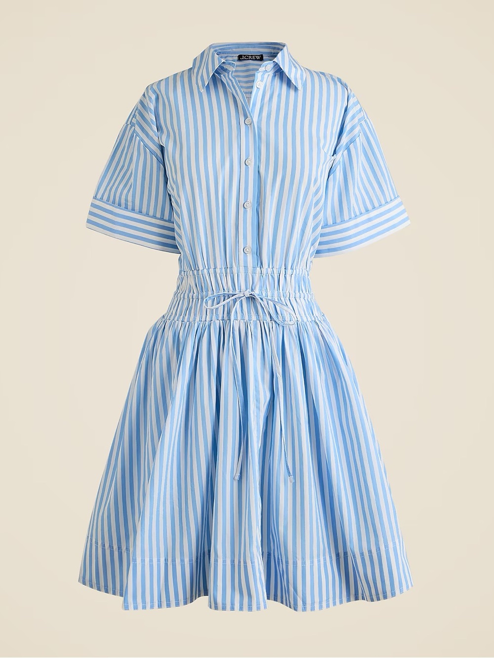 J. Crew Blue & White Striped Pullover Shirt Dress